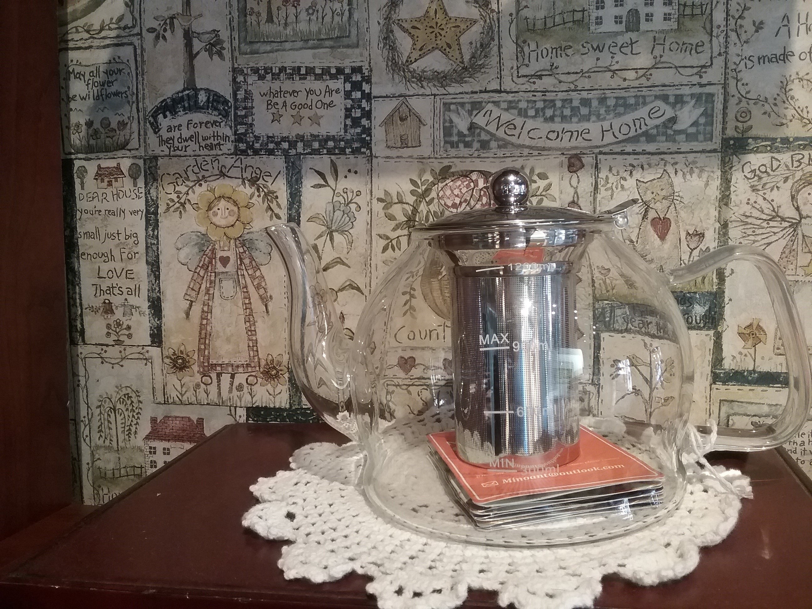 Glass Teapot with Basket Infuser, 40 oz.